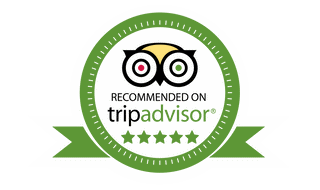 Recommended on Trip Advisor badge in green.