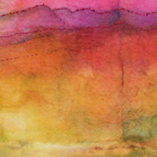 Close-up of Moutere Hills - felted artwork by local Nelson/Tasman artist Colleen Plank.