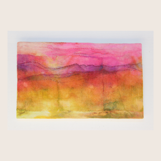 Moutere Hills - felted artwork by local Nelson/Tasman artist Colleen Plank.