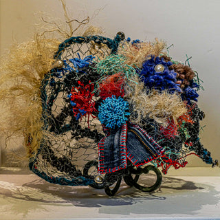 The Tangle Within - sculpture made from reclaimed and recycled materials by local artists Maggy J.